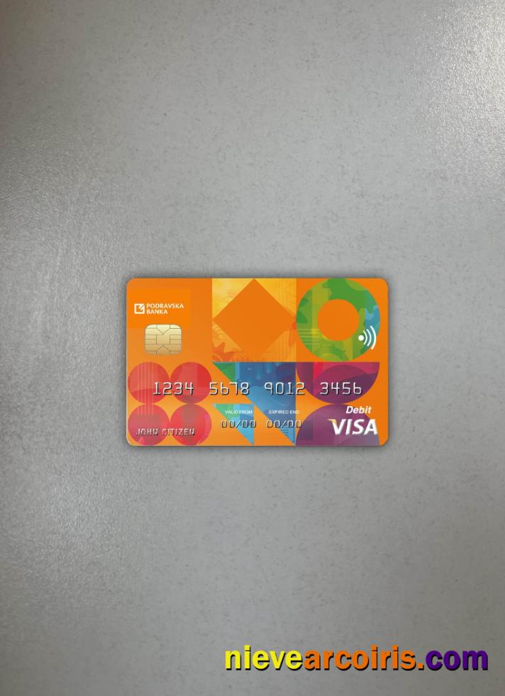 Croatia Podravska bank visa card photolook